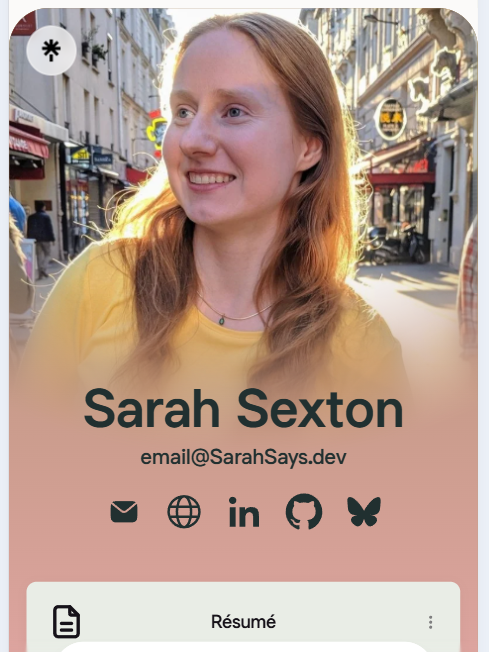 LinkTr.ee/ SarahSays .dev